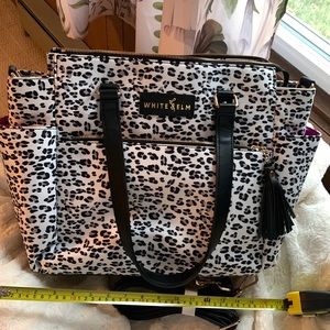 White Elm Gemini convertible backpack. Leopard very good used condition